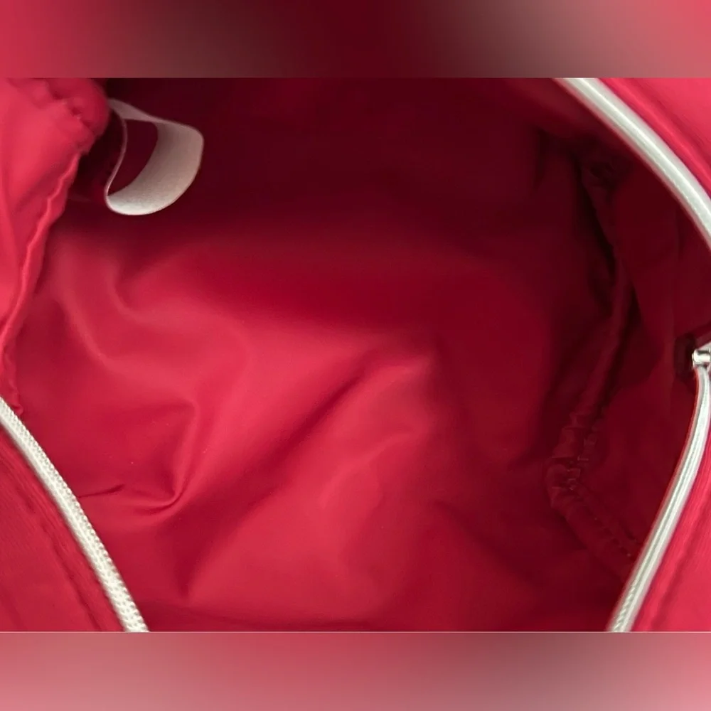 Dior Red Velvet Cosmetic Pouch with‎ Embroidered CD Logo